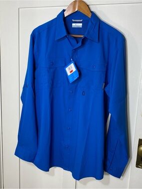 Columbia Sportswear Omni Wick Omni Shade Indigo Blue Long Sleeve Top NWT M